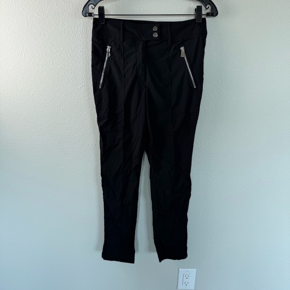 Anatomie Black Cropped Slim Zip-Detail Pants - Picture 3 of 15